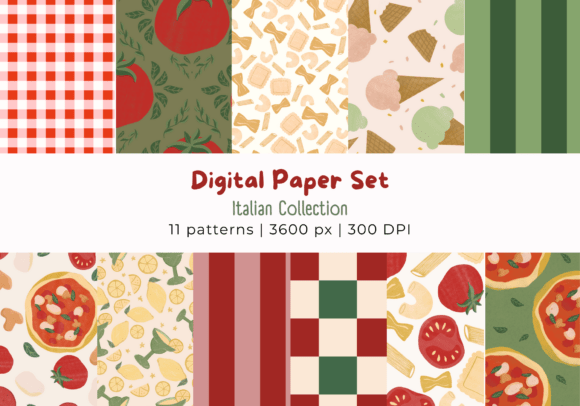 11 Italian-Inspired Digital Papers: Bring the Charm of La Dolce Vita to Your Creative Projects