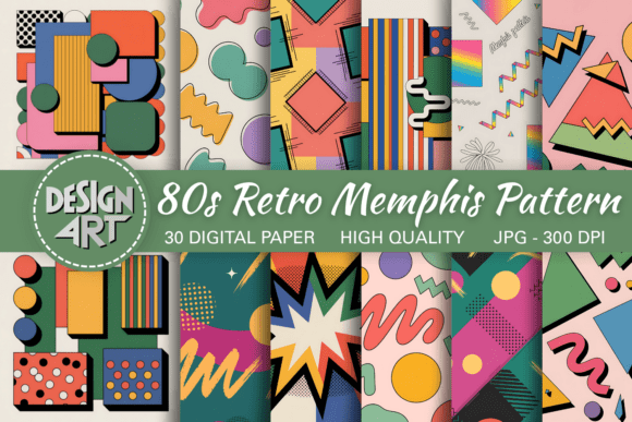 80s Retro Memphis Pattern Background: A Nostalgic Design Trend for Modern Creators