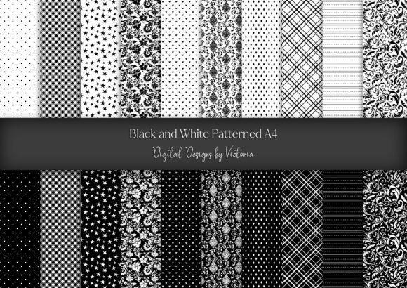 Black and White Patterned Digital Paper: A Versatile Design Resource