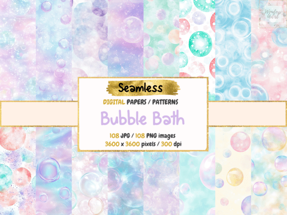 Bubble Bath Seamless Digital Papers
