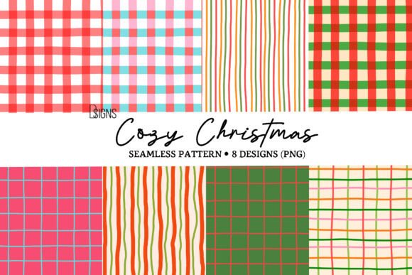 Cozy Christmas Background Pattern Bundle: Elevate Your Holiday Designs with Timeless Style