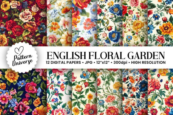 Exploring the Versatility of English Floral Garden Digital Papers
