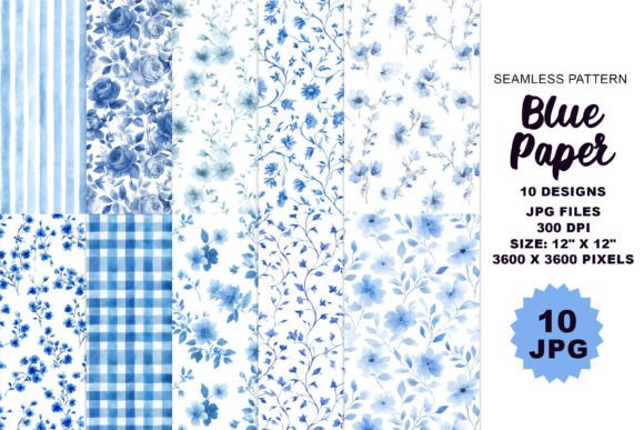 Floral Seamless Blue Graphic Pattern: A Timeless Choice for Creative Projects