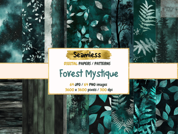 Forest Mystique Seamless Digital Papers