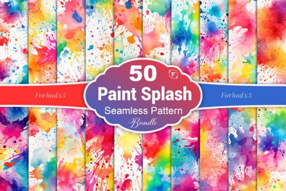 Paint Splash Seamless Pattern