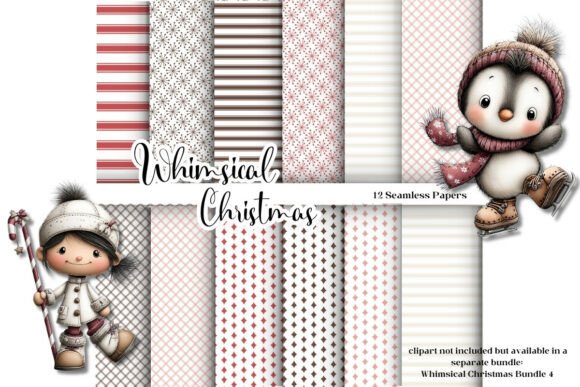 Whimsical Christmas Seamless Paper Pack: A Cozy Addition to Your Creative Projects