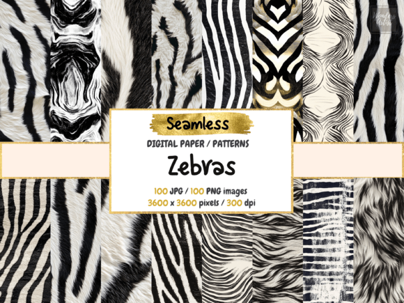 Zebras Seamless Digital Paper